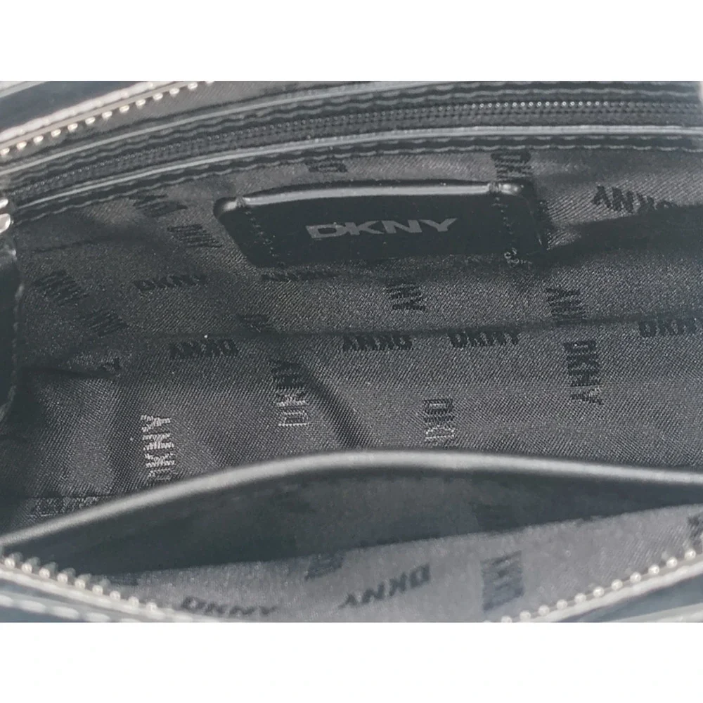 DKNY Bleeker East West Small Metallic Crossbody - Sliver - NWT - Picture 7 of 14